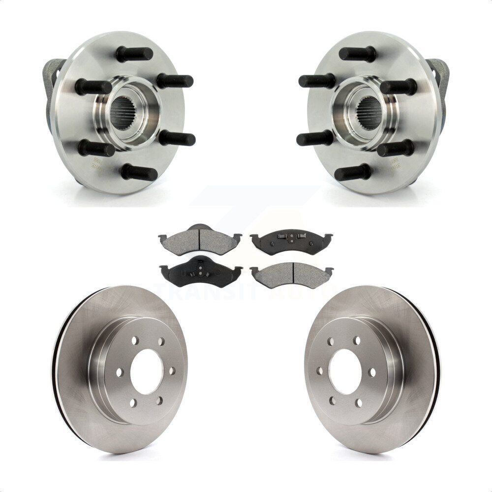 Ensemble de roulement de moyeu avant, Rotor de frein à disque et Kit de plaquettes pour Dodge Dakota Durang