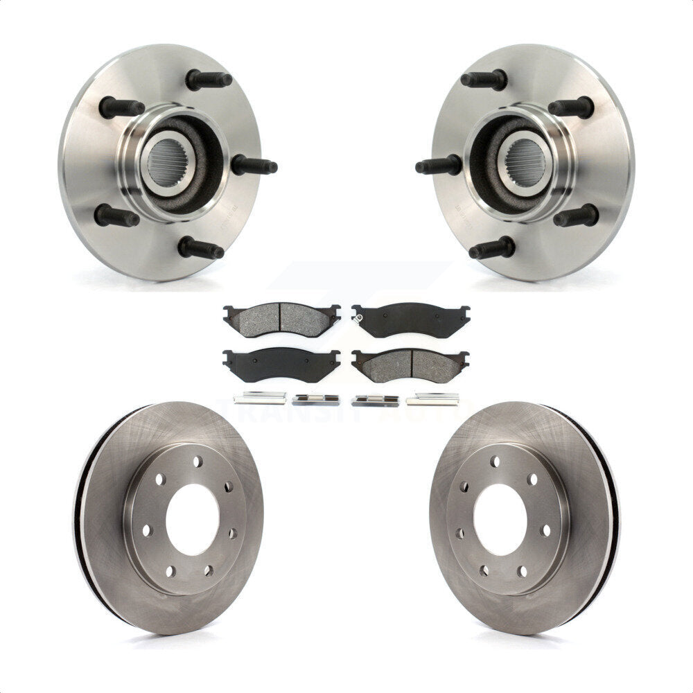 Kit de rotor et de plaquettes de frein avec roulement de moyeu avant pour Ford F-150 4WD 1999 avec 2 roues AB