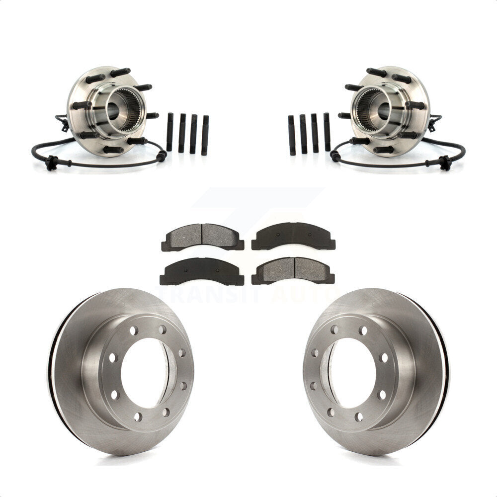 Ensemble de roulements de moyeu avant, Kit de plaquettes de Rotor de frein pour Ford Excursion 4W 2001 – 2005