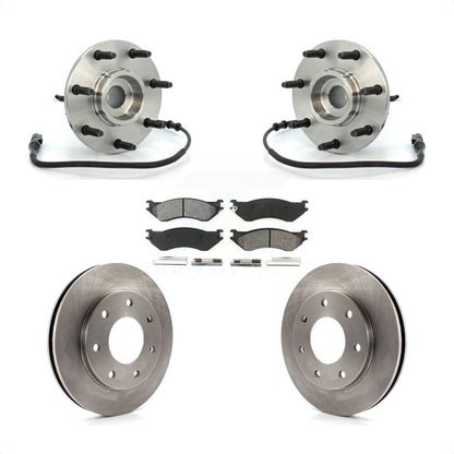 Ensemble de roulement de moyeu avant, Rotor de frein et Kit de plaquettes pour Ford F-150 F-250 Heritag