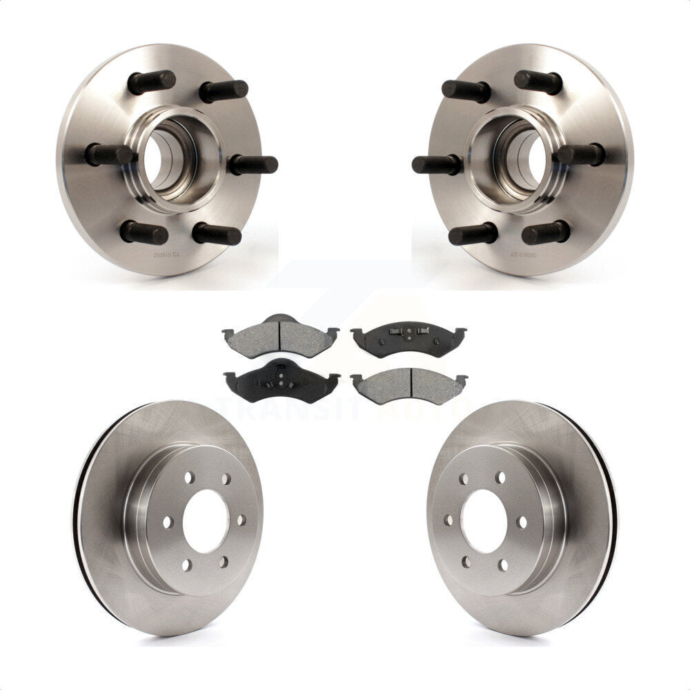 Kit de rotor et plaquettes de frein à disque, roulement de moyeu avant, pour Dodge Dakota Durang 2000 – 2002