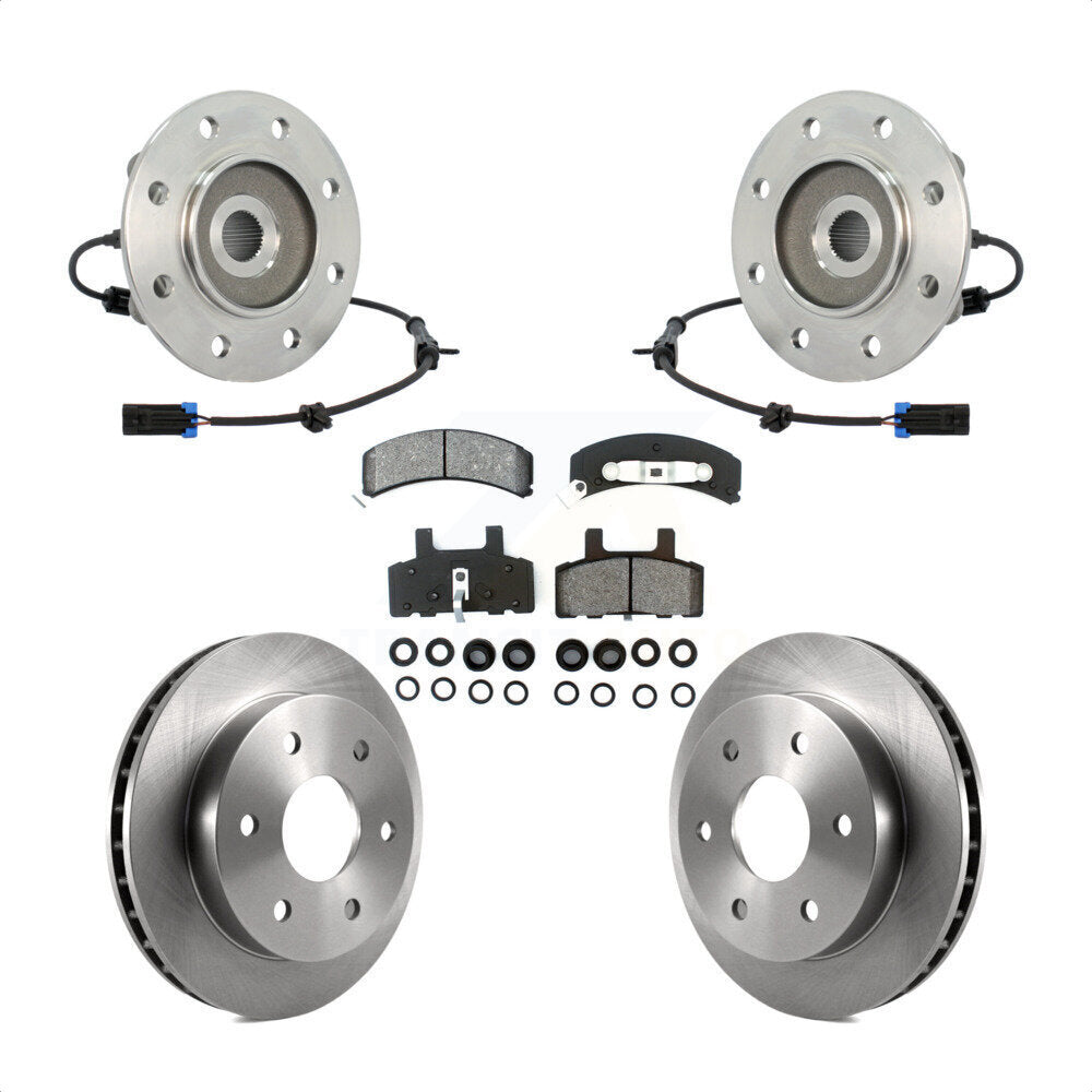Ensemble de roulement de moyeu avant, Rotor de frein et Kit de plaquettes pour K1500 Chevrolet GMC Yuko