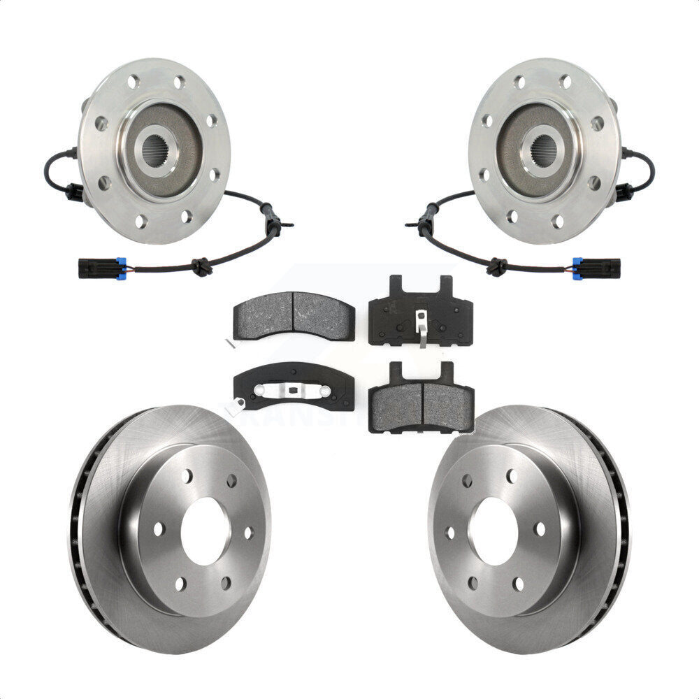 Ensemble de roulement de moyeu avant, Rotor de frein et Kit de plaquettes pour GMC Yukon Chevrolet Taho