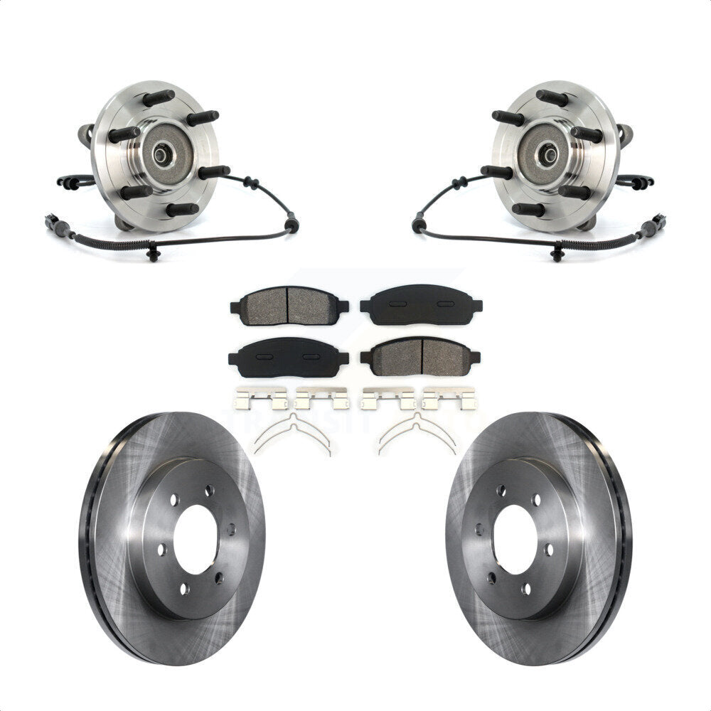 Kit de rotors et plaquettes de frein à disque, ensemble de roulements de moyeu avant, pour Ford F-150 4WD