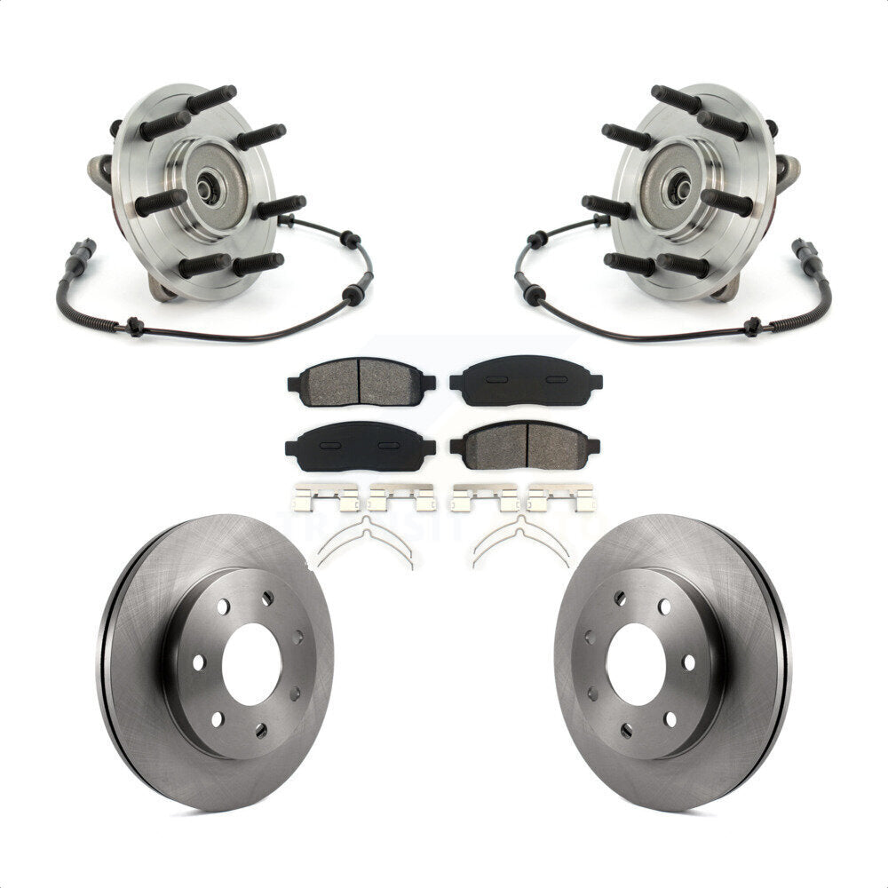 Kit de rotors et plaquettes de frein à disque, ensemble de roulements de moyeu avant, pour Ford F-150 4WD