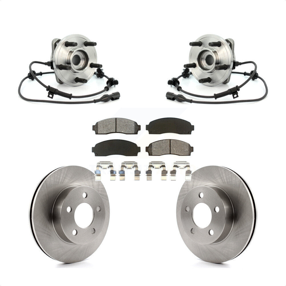 Ensemble de roulement de moyeu avant, Rotor de frein à disque et Kit de plaquettes pour Ford Ranger 4W 2003