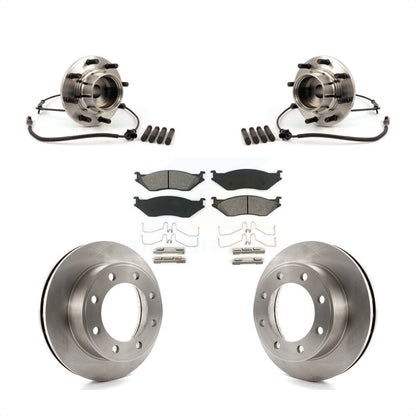 Ensemble de roulement de moyeu avant, Rotor de frein à disque et Kit de plaquettes pour Ford F-550 Super Dut