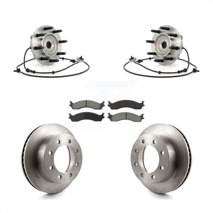 Ensemble de roulements de moyeu avant, Rotor de frein à disque et Kit de plaquettes pour Dodge Ram 2500 350