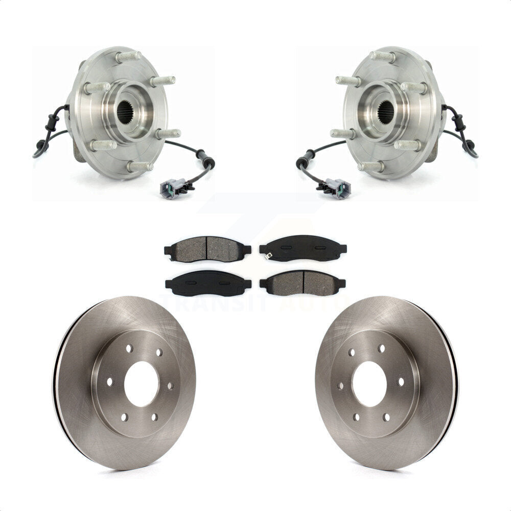 Kit de Rotor et plaquettes de frein, roulement de moyeu avant, pour Nissan TITAN Pathfinder Armada QX5
