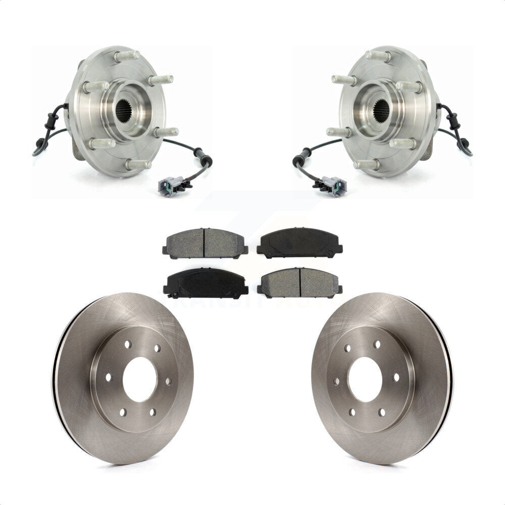 Ensemble de roulements de moyeu avant, Rotors et plaquettes de frein à disque, Kit pour INFINITI QX56