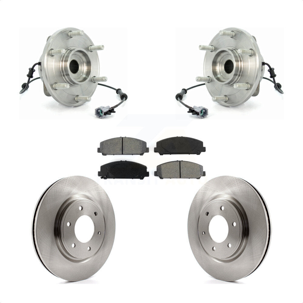 Ensemble de roulement de moyeu avant, Kit de plaquettes de Rotor de frein pour INFINITI QX56 2007 à partir de 04 0
