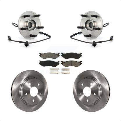 Ensemble de roulements de moyeu avant, Rotors et plaquettes de frein à disque, Kit pour Dodge Ram 1500