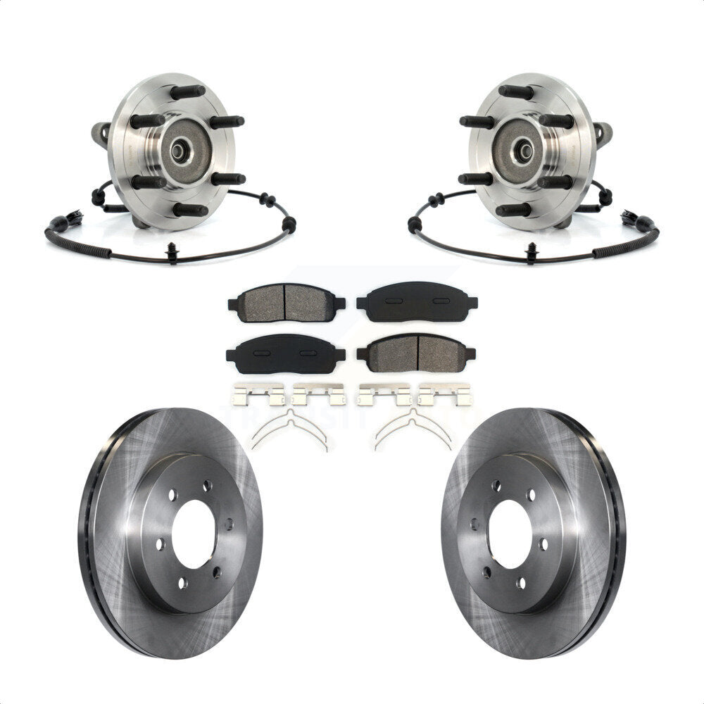 Kit de Rotor et plaquettes de frein à disque, roulement de moyeu avant, pour Ford F-150 Lincoln Mark LT 4W