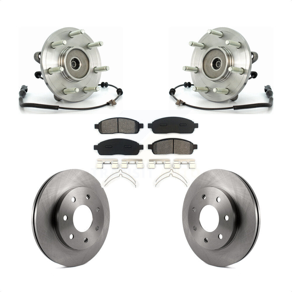 Kit de Rotor et plaquettes de frein à disque, roulement de moyeu avant, pour Ford F-150 Lincoln Mark LT 4W