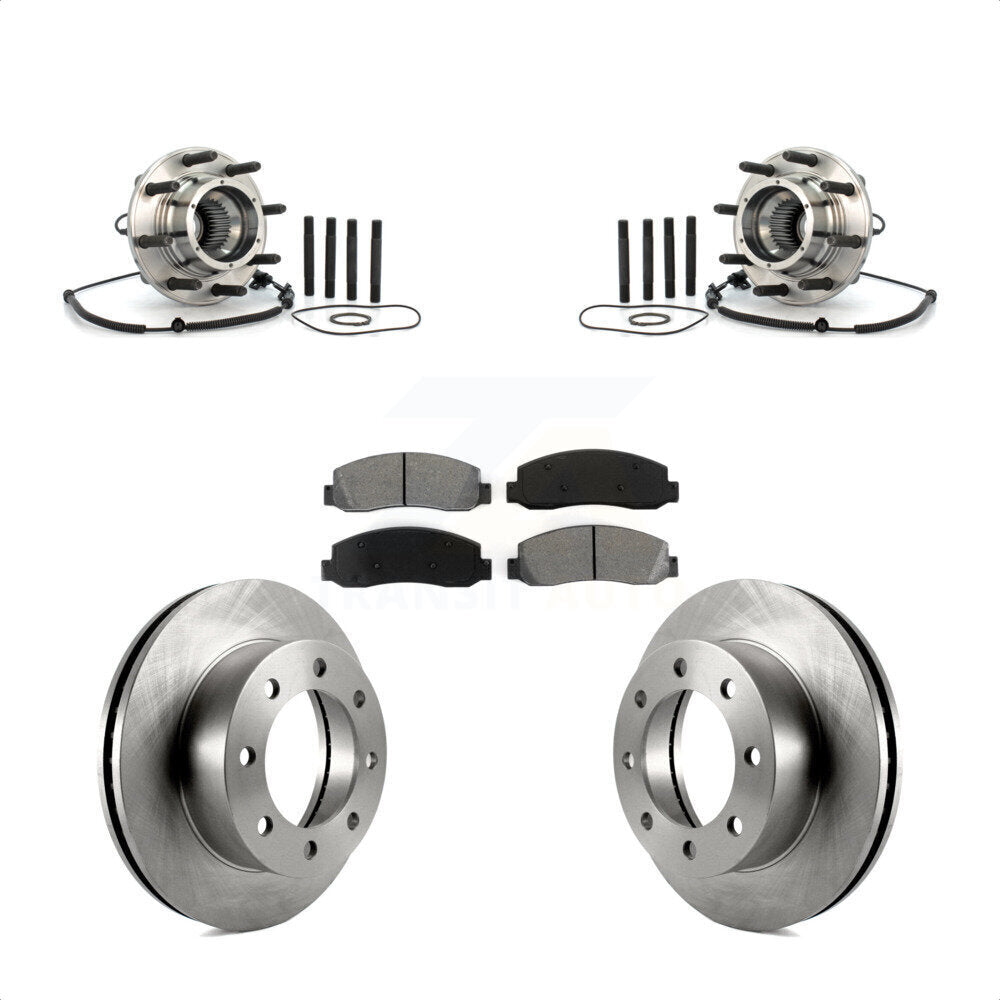 Ensemble de roulement de moyeu avant, Rotor de frein et Kit de plaquettes pour Ford F-250 Super Duty F-35