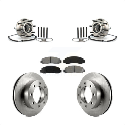 Ensemble de roulement de moyeu avant, Rotor de frein et Kit de plaquettes pour Ford F-250 Super Duty F-35