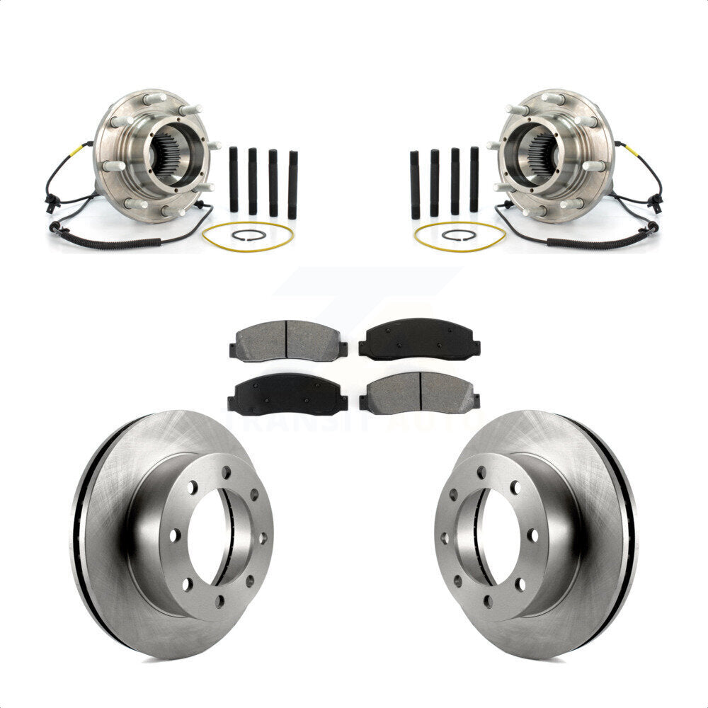 Ensemble de roulement de moyeu avant, Rotor de frein à disque et Kit de plaquettes pour Ford F-250 Super Dut