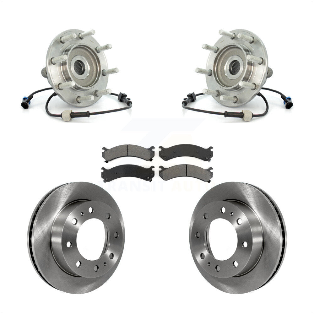 Kit de Rotor et plaquettes de frein, roulement de moyeu avant, pour Chevrolet GMC Sierra 3500 Silverad