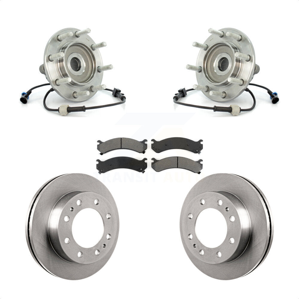Kit de Rotor et plaquettes de frein, roulement de moyeu avant, pour Chevrolet GMC Sierra 3500 Silverad