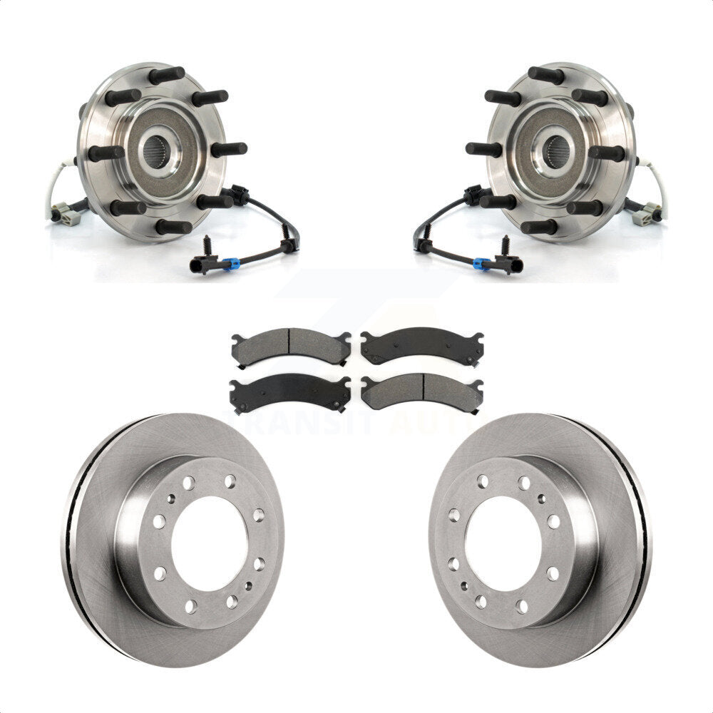 Kit de Rotor et plaquettes de frein, roulement de moyeu avant, pour GMC Sierra 3500 Chevrolet Silverad
