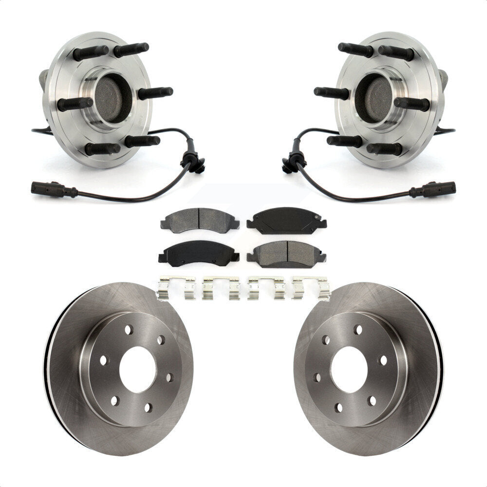 Ensemble de roulements de moyeu avant, Rotors et plaquettes de frein à disque pour GMC Sierra 1500