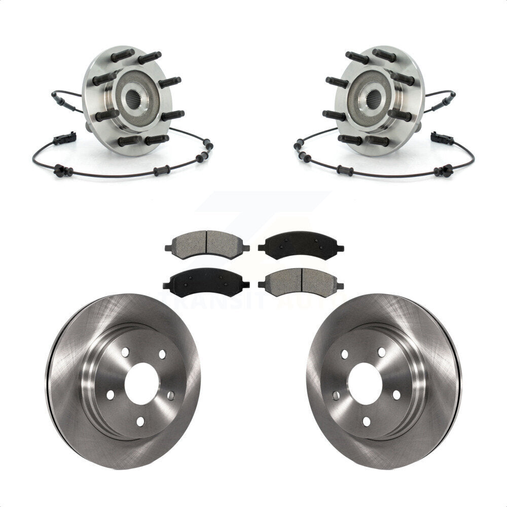 Kit de plaquettes de Rotor de frein, roulement de moyeu avant, pour Dodge Ram 1500 07-08, avec roue à 8 écrous