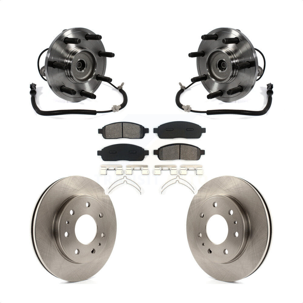 Kit de plaquettes de Rotor de frein à disque, ensemble de roulements de moyeu avant pour Ford F-150 RWD/4W 2009