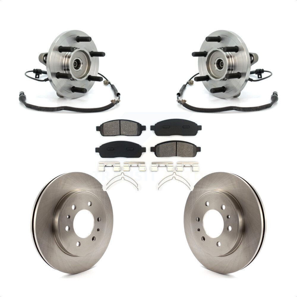 Ensemble de roulement de moyeu avant, Rotor de frein à disque et Kit de plaquettes pour Ford F-150 4W 2009