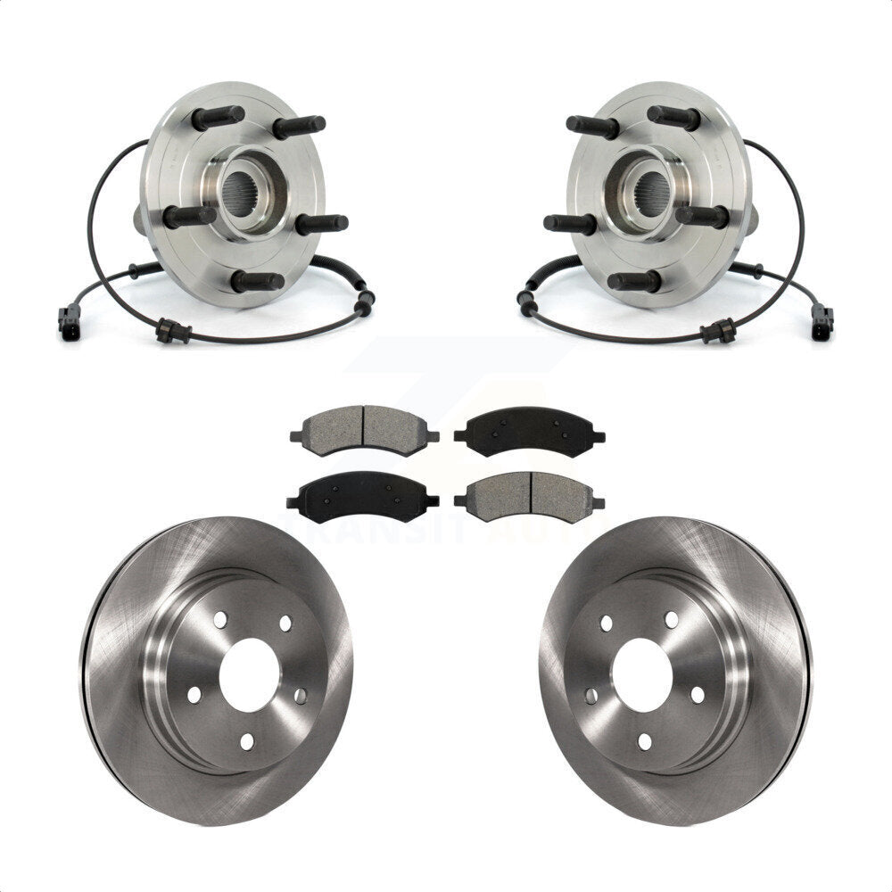 Ensemble de roulements de moyeu avant, Rotors et plaquettes de frein à disque, Kit pour Dodge Ram 1500