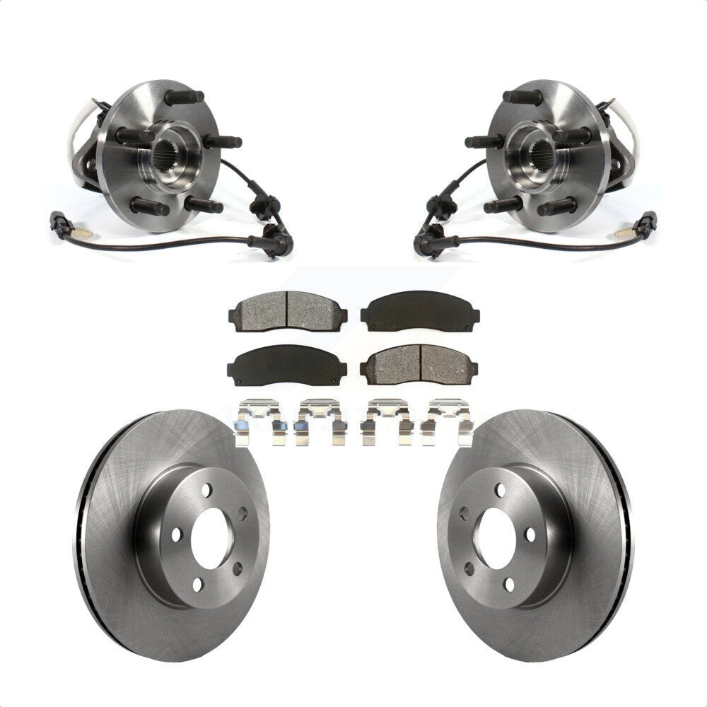 Ensemble de roulement de moyeu avant, Rotor de frein et Kit de plaquettes pour Ford Ranger Mazda B4000 4W