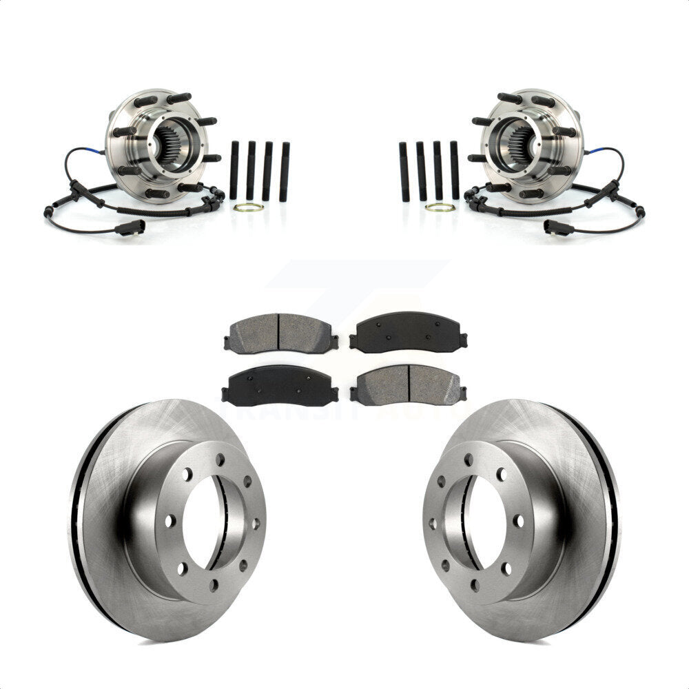 Kit de rotor et de plaquettes de frein avec roulement de moyeu avant, pour Ford F-350 Super Duty F-250 4W 2011