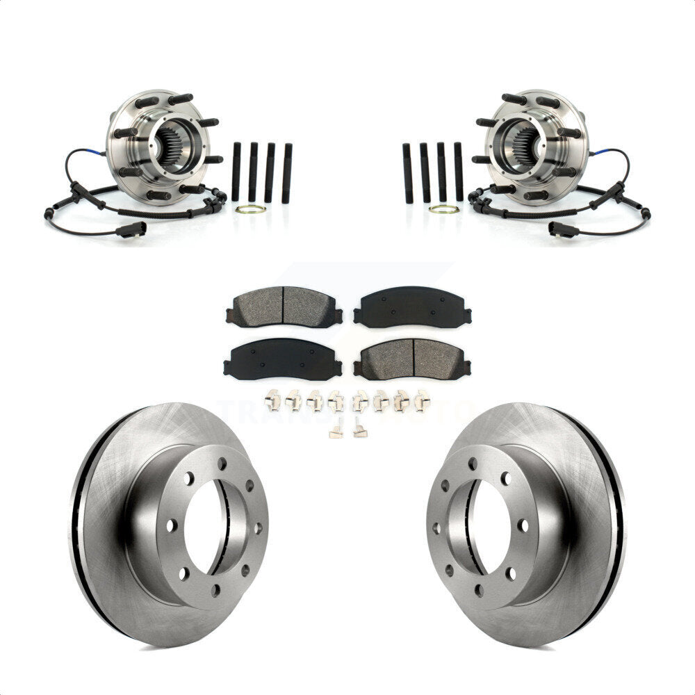 Kit de rotor et de plaquettes de frein avec roulement de moyeu avant, pour Ford F-350 Super Duty F-250 4W 2012
