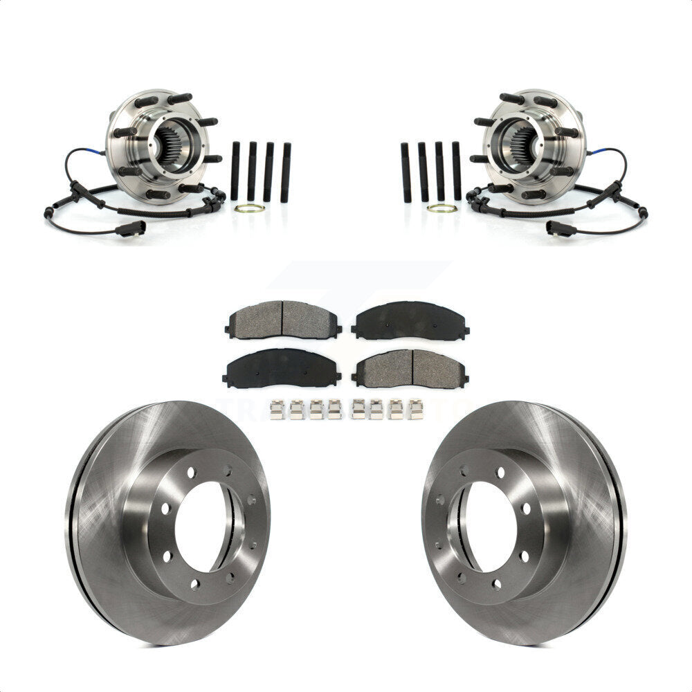Kit de Rotor et de plaquettes de frein à disque, roulement de moyeu avant, pour Ford F-250 Super Duty F-350 4W