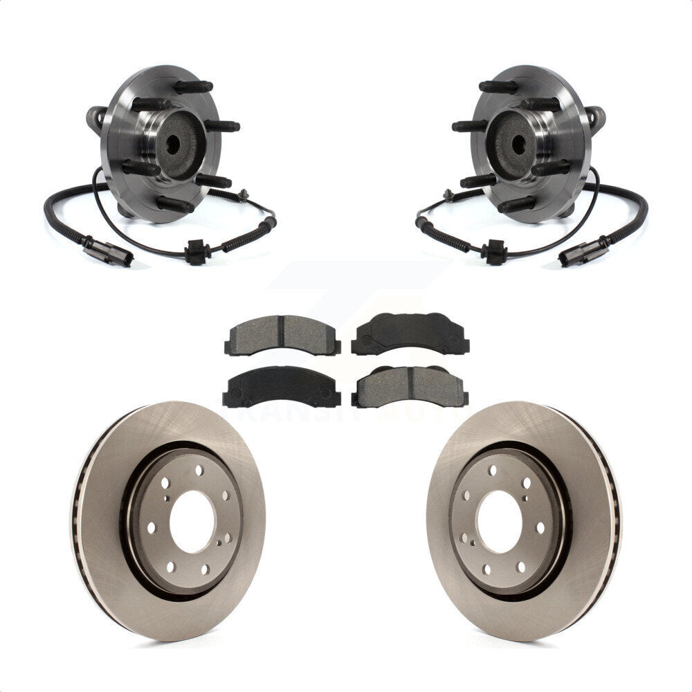 Kit de plaquettes de Rotor de frein, roulement de moyeu avant, pour Ford F-150 RWD 11-14, avec roue à 7 écrous