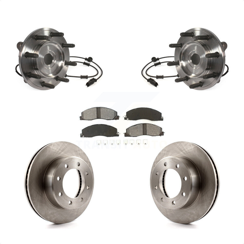 Ensemble de roulements de moyeu avant, Rotors et plaquettes de frein à disque pour Ram 3500 2500