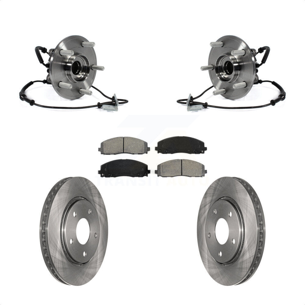 Ensemble de roulements de moyeu avant, Rotor de frein à disque et Kit de plaquettes pour Dodge Grand Carava
