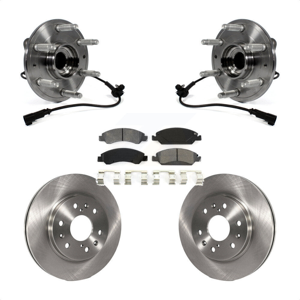 Kit de plaquettes de Rotor de frein, roulement de moyeu avant, pour GMC Sierra 1500 Chevrolet Silverado X