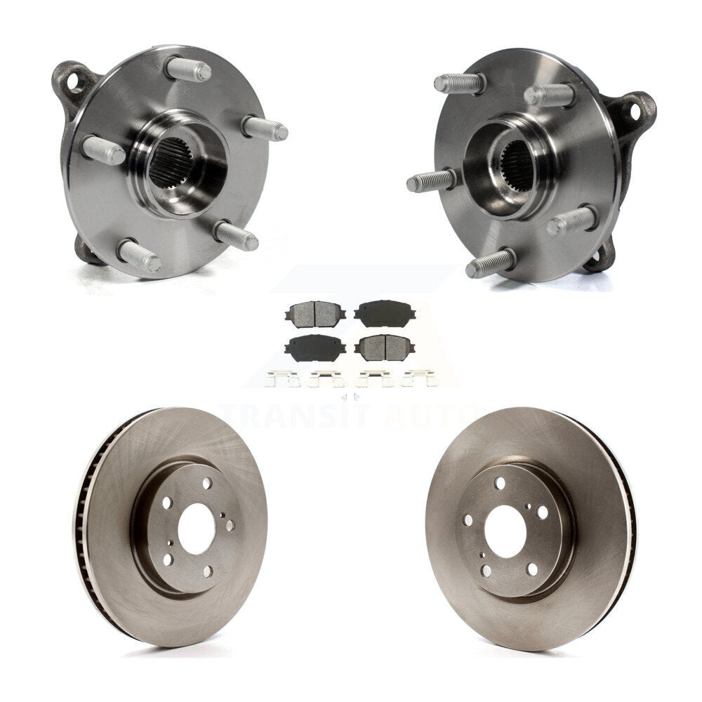 Ensemble de roulement de moyeu avant, Rotor de frein et Kit de plaquettes (5 pièces) pour Lexus IS250 GS300 AW