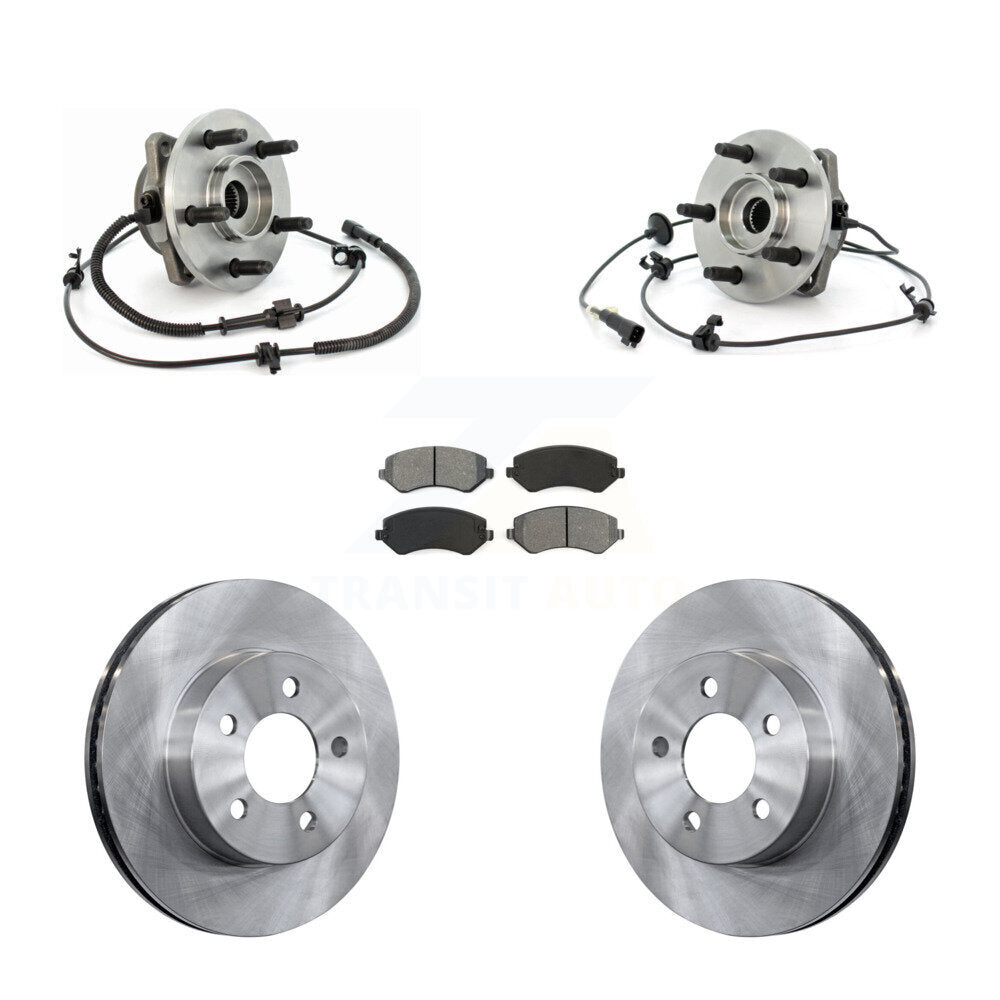 Ensemble de roulements de moyeu avant, Rotors et plaquettes de frein à disque, Kit pour Jeep Liberty