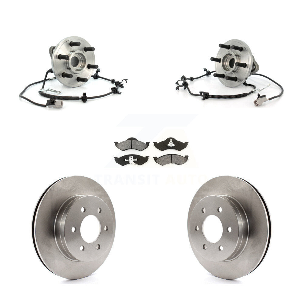 Ensemble de roulement de moyeu avant, Rotor de frein à disque et Kit de plaquettes pour Dodge Dakota Durang