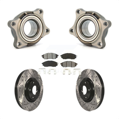 Kit de rotor et de plaquettes de frein à fente percée pour roulement de roue avant, pour INFINITI G35 AW 2006