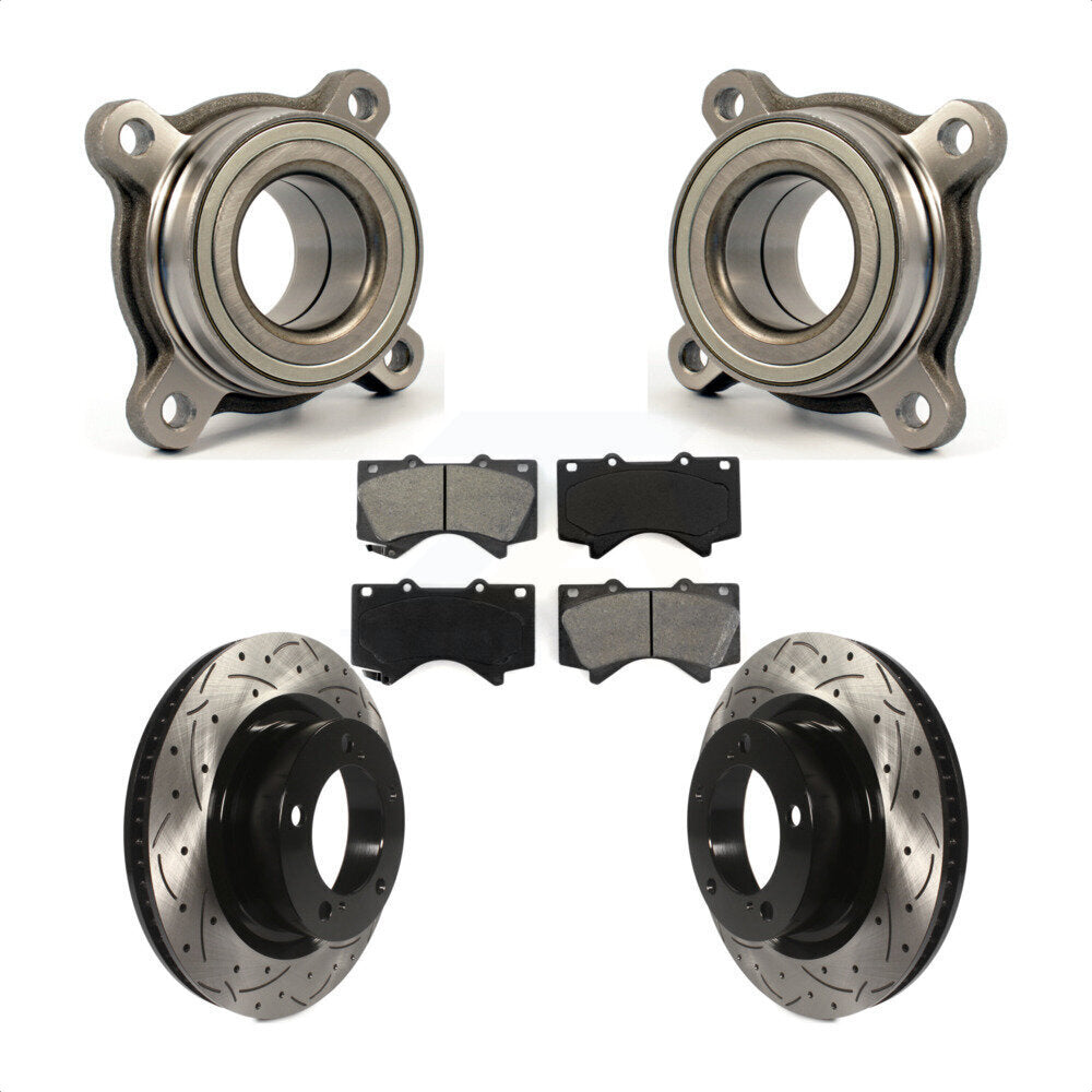 Kit de Rotor et de plaquettes de frein à fente percée, roulement de roue avant, pour Toyota Tundra Sequoi