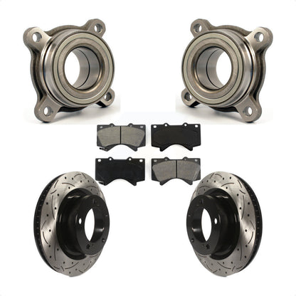 Kit de Rotor et de plaquettes de frein à fente percée, roulement de roue avant, pour Toyota Tundra Sequoi