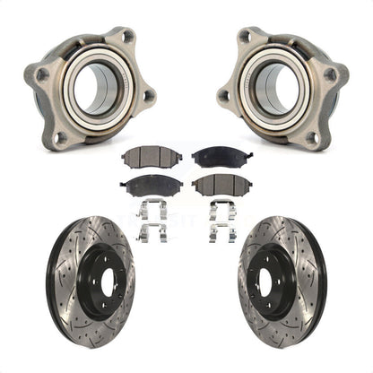 Kit de rotor et de plaquettes de frein à fente percée pour roulement de roue avant, pour INFINITI G35 AW 2006