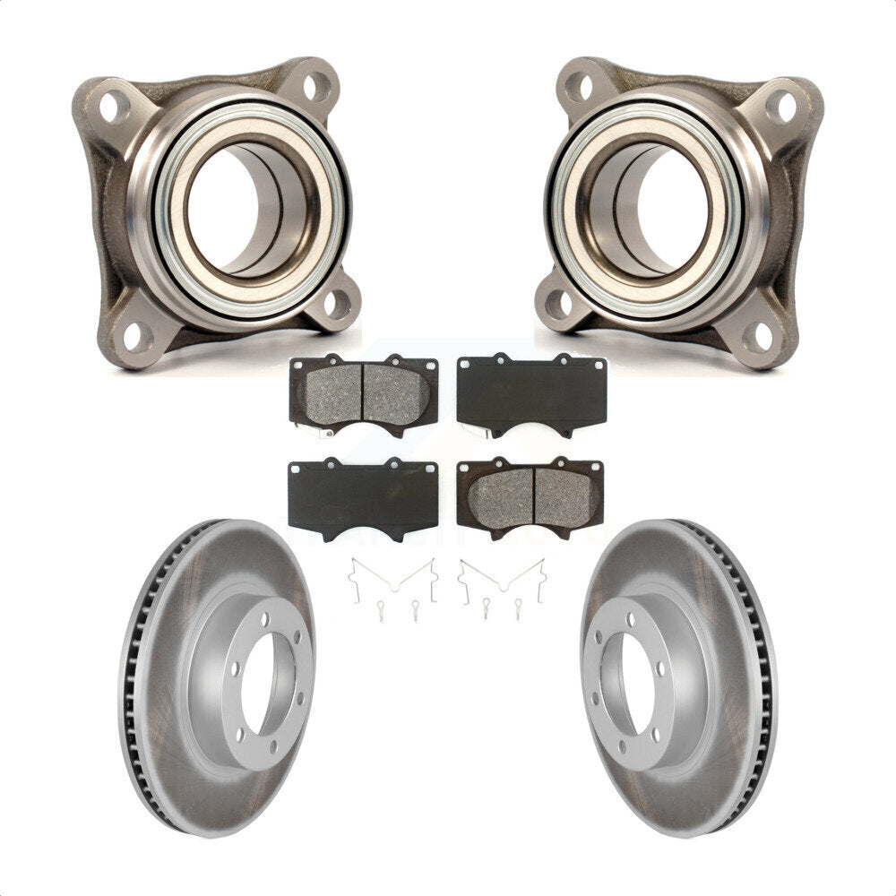 Kit de Rotor et plaquettes de frein revêtus de roulement de roue avant, pour Toyota 4Runner Lexus GX47
