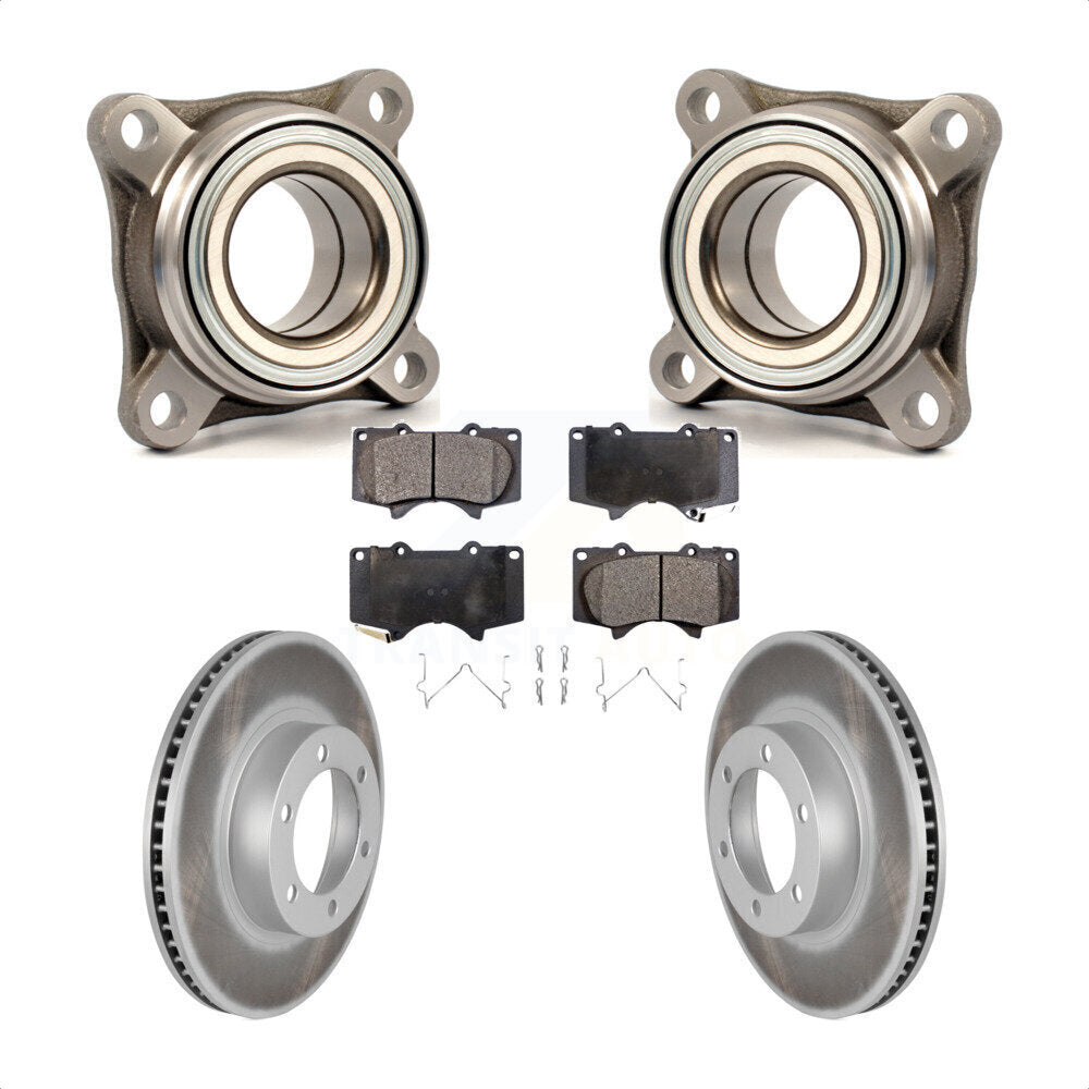 Kit de Rotor et plaquettes de frein revêtus de roulement de roue avant, pour Toyota 4Runner Lexus GX47