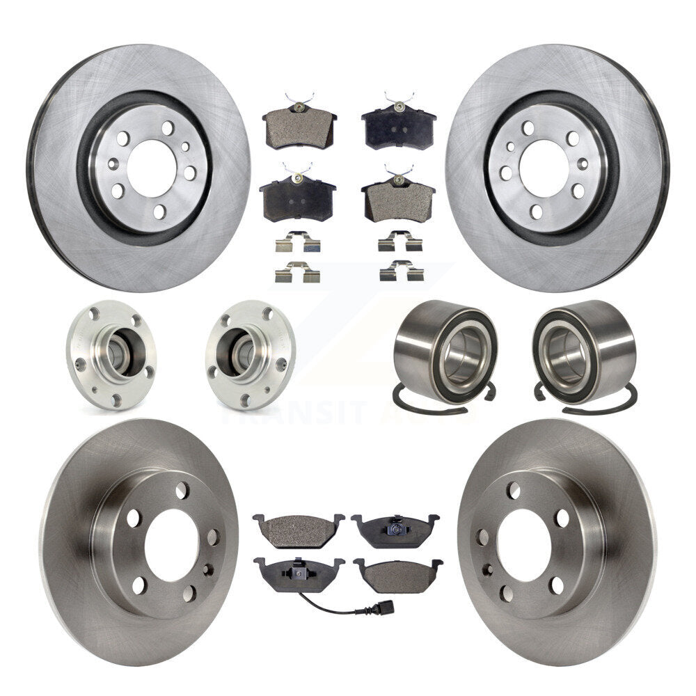 Kit de Rotor et de plaquettes de frein à disque, roulement de moyeu avant et arrière (10 pièces) pour Volkswagen Beetl