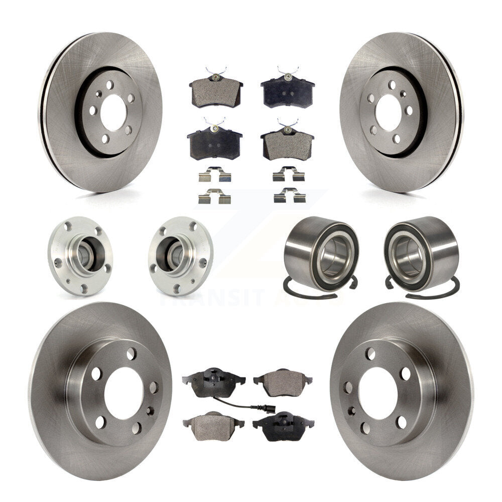 Kit de Rotor et de plaquettes de frein à disque, roulement de moyeu avant et arrière (10 pièces) pour Volkswagen Beetl