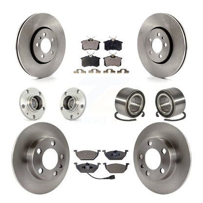 Kit de plaquettes de Rotor de frein, roulement de moyeu avant et arrière (10 pièces) pour Volkswagen Golf 2.0 00-01