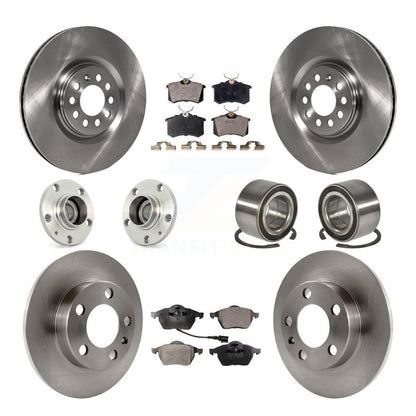 Kit de rotor et de plaquettes de frein à disque, roulement de moyeu avant et arrière (10 pièces) pour Audi T 2000 – 2006